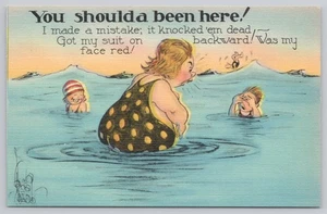 Comic Postcard Walter Wellman : You Shoulda Been Here My Suit Backward - Picture 1 of 2