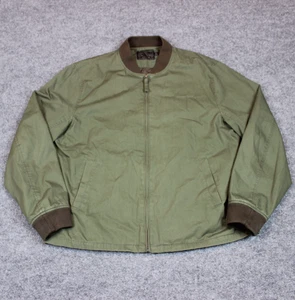 J.Crew Bomber Men's XL Olive Green Full Zip Military - Picture 1 of 12