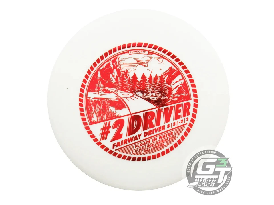 NEW Lightning SureGrip #2 Driver 176g White Red Foil Fairway Driver Golf Disc - Image 1 of 1