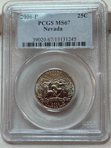 2006 P Nevada State Quarter PCGS MS67 Cert# 13131245 - Picture 1 of 4