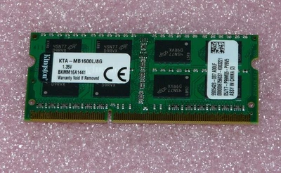 8GB DDR3 RAM PC3L-12800S Kingston KTA-MB1600L/8G Notebook Arbeitsspeicher 204pol - Bild 1 von 2