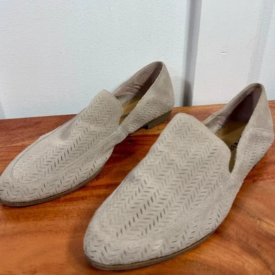 Zapatos mocasines planos Lucky Brand Brogan para mujer gamuza tostada perforada punta 9M Foto 1 de 4