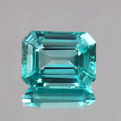 AAA Natural Green Ceylon Parti Sapphire Loose Radiant Cut Gemstone 13x10 MM - Image 1 of 4