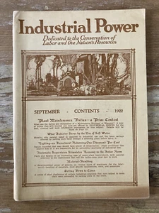 Vintage trade magazine Industrial Power factory plants mechanical equipment 1922 - Foto 1 di 11