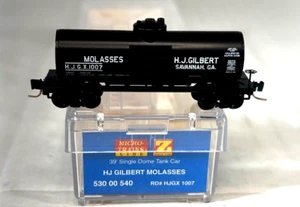 MICRO-TRAINS LINE Z SCALE 39' SINGLE DOME TANK CAR HJ GILBERT MOLASSES 53000540 - Picture 1 of 2