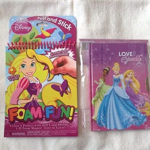 Disney Princess Schloss & Schlüssel Tagebuch & Peel & Stick 3D Schaumstoff Spaß - Bild 1 von 2