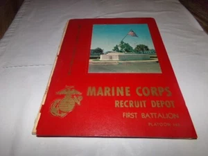 Vintage Marines First Battalion Platoon 143 Paris Island Depot Trains Missile - Bild 1 von 24