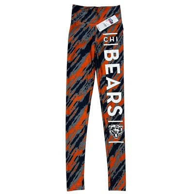 NFL Chicago Bears Diagonal Raya Leggings Para Mujer XS Pantalones Entrenamiento Foto 1 de 4