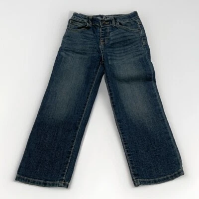 Pantalones de mezclilla elásticos de pierna recta cintura ajustable The Children’s Place para niños talla 4T Foto 1 de 4