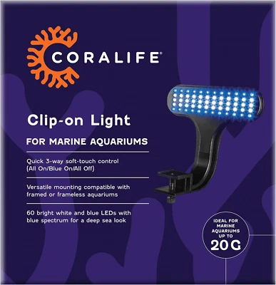 Aquarium Fish Tank Marine Salt Water Clip-On LED Light - Image 1 of 4