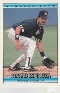 FREE SHIPPING-MINT-1992 Donruss #474 Alvaro Espinoza New York Yankees Baseball - Picture 1 of 1