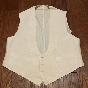 Mens Victorian Edwardian Waistcoat Vest White Tie 1800s 1900s Shawl Collar - Picture 1 of 9