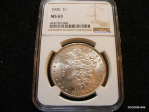 1900-P SILVER MORGAN DOLLAR * NGC MS 63 * NICE MORGAN * MAKE AN OFFER * - Picture 1 of 2
