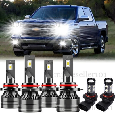 Faros LED Hi-Lo para Chevy Silverado 1500 2500 HD 2003-2006 Foto 1 de 4