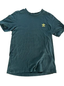 Adidas Originals Boys T-Shirt Medium Green Trefoil Logo Short Sleeve Casual Tee - Picture 1 of 5