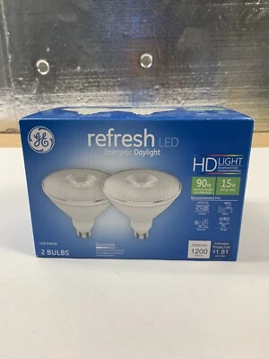 (2 bulbs) GE Lighting refresh LED Outdoor Floodlight, Daylight, PAR38, 15 watt, - Image 1 of 4