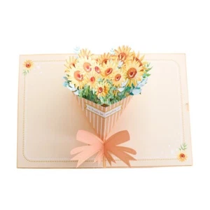 Thank You Card with 3D Pop Up Flower For Birthday Mother Wife and Teacher - Picture 1 of 7
