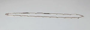 Sterling Silver Unique Box Chain Necklace 16" Free U.S. Shipping - Picture 1 of 3