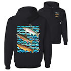 Classic Rainbow Brook Brown Trout Fish Trio Graphic Hoodie Sweater