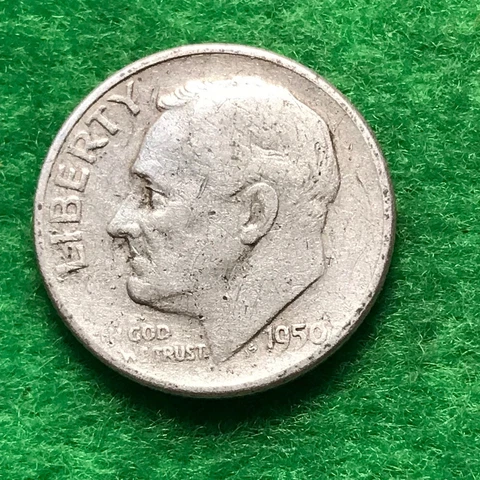 1950 - S   ROOSEVELT DIME Cover