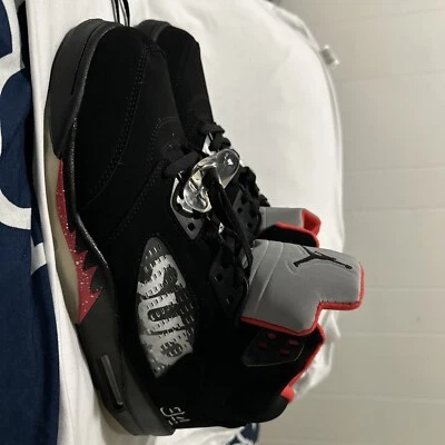 Size 11 - Supreme x Air Jordan 5 Retro Black - Image 1 of 4