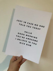 Just In Case No One Told You Nice Bum Inspirational Bedroom Wall Decor Print