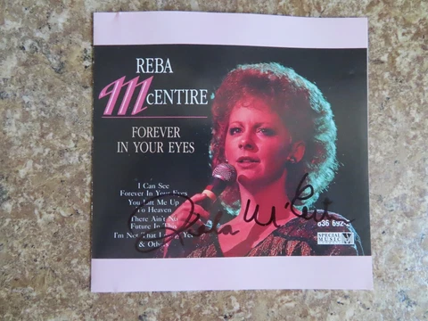 Signed Autographed CD Booklet Reba McEntire - Forever In Your Eyes Cover