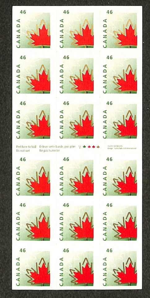 CANADA 1998 #1699 - 46c Maple Leaf ATM Sheetlet of 18 stamps Mint NH - CV $65 - Image 1 of 1