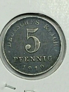 1919-A Germany 5 Pfennig Foreign Coin #0957 - Picture 1 of 2