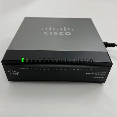 Cisco SF100D-16 16-Port Desktop 10/100 Switch w/ AC Adapter - Image 1 of 4