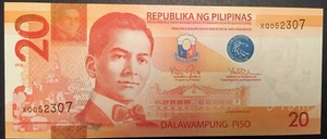 2012 PHILIPPINES NOTE 20 PISO PREFIX XQ BANAUE RICE TERRACES CAT UNESCO UNC - Picture 1 of 2