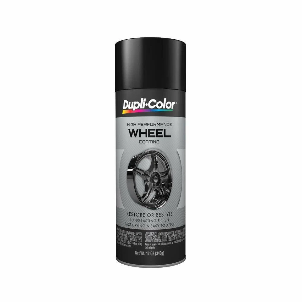Dupli-Color HWP108 High Performance Wheel Paint Gloss Black - 12 oz Aerosol Can - Image 1 of 1
