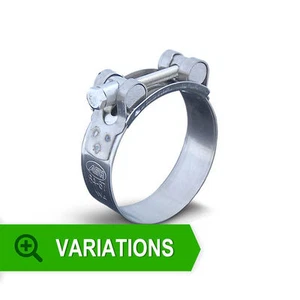 Stainless Steel T Bolt Hose Clamp for Silicone Hose 17mm upto 127mm - Picture 1 of 1