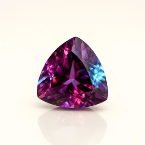 Anello alessandrite russo impeccabile naturale 12CTs che cambia colore trilione pietre preziose - Foto 1 di 10