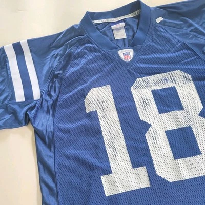 Camiseta de fútbol americano Peyton Manning Colts #18 talla grande Reebok NFL Foto 1 de 4