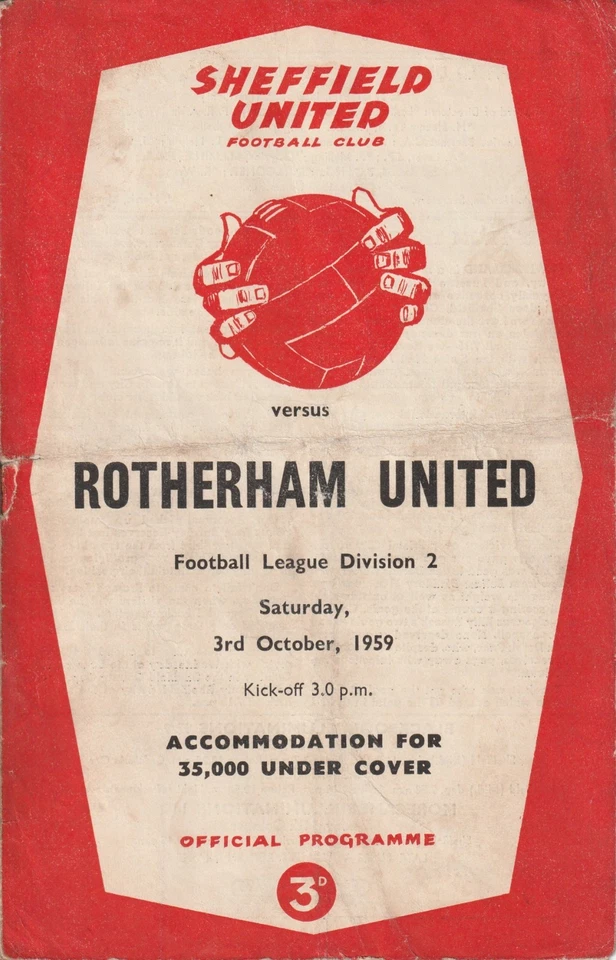 SHEFFIELD UNITED v ROTHERHAM 1959/60 DIVISION 2 - Image 1 of 1