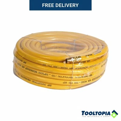 SIP Air Hose 50ft Reinforced PVC Compressor Line 300psi 9.5mm 1/4" BSP 07701 - Image 1 of 3