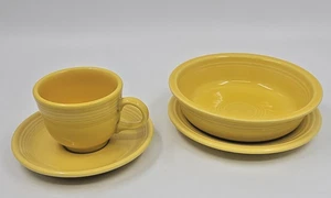 Fiesta Marigold Yellow Tea/Coffee Cup and Saucer, Bowl And Plate Set - Picture 1 of 17