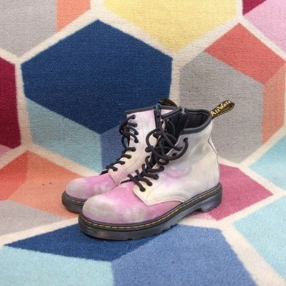 Dr. Martens Niñas Tie Dye Gamuza Botas Talla 2 Foto 1 de 4