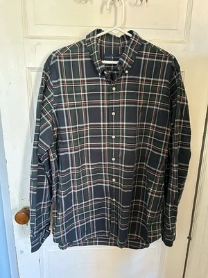 Polo Ralph Lauren Mens XL Green Navy Red Plaid Button Down Shirt EUC - Image 1 of 4