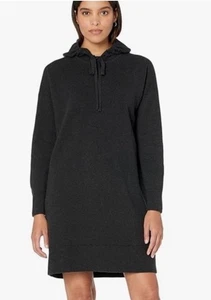 Madewell Charcoal Gray Hooded Sweater Dress Hoodie XS - Picture 1 of 8