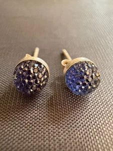 925 Sterling Silber Ohrringe blau Kristall Geburtsstein funkelnde Ohrstecker - Bild 1 von 6