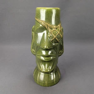 Taza One Eye Moai Tiki de THOR Tiki Farm 2017 verde 8 pulgadas NUEVA - Imagen 1 de 9