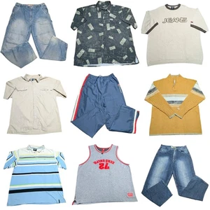 ๐ฅ๐ 90s Y2K 9 PIECE LOT SOUTH POLE FUBU ROCAWEAR ECKO BUGLE BOY JEANS NEW YORK - Picture 1 of 24