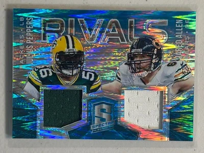 Джаред Аллен Julius Peppers 2015 Spectra /50 неоново-синий призматический двойной джерси Rivlals - Изображение 1 из 2