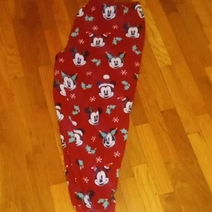 women 2x Red Holiday Mickey Mouse Pj pants - Picture 1 of 2