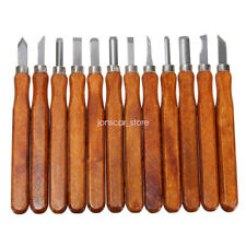 12pcs Wood Carving Chisel Knife Gouges Hand Tool Set Woodworking Craft