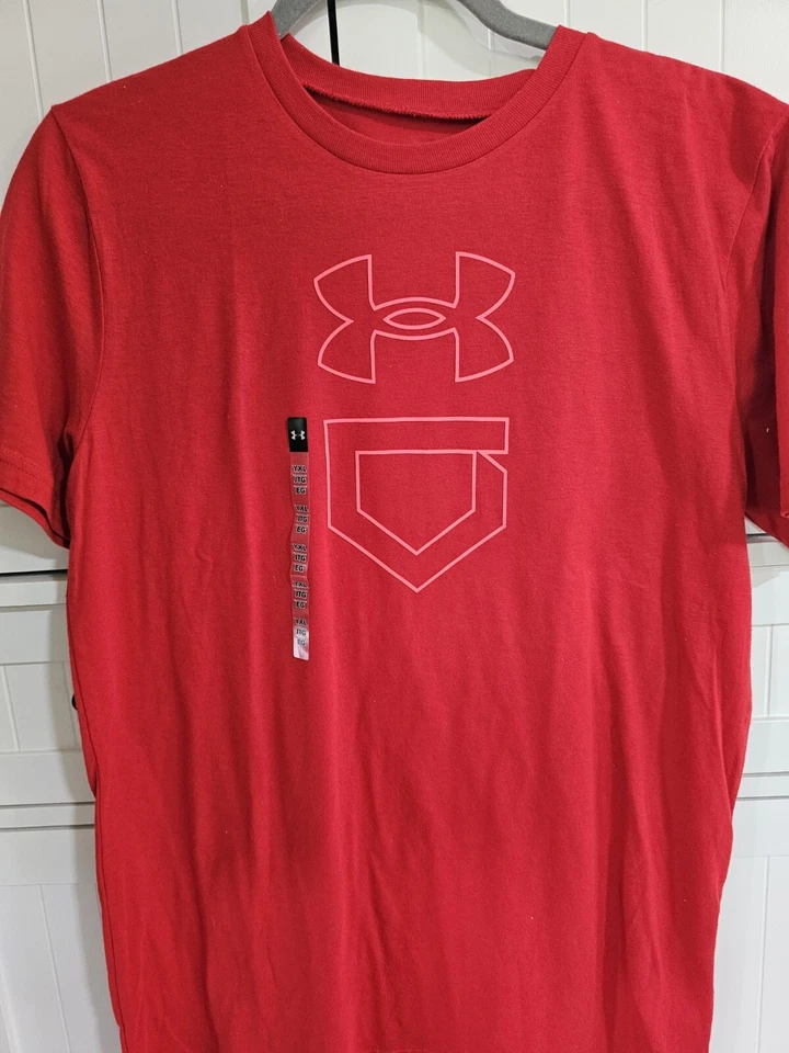 Camisa de béisbol Under Armour para niños jóvenes NUEVA manga corta roja talla XL Foto 1 de 1
