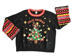 Holiday Time Ugly Christmas Sweater 2XL (20) Feliz Navidad Hot Pepper Christmas - Picture 1 of 18