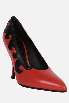 Bottega Veneta 女式漩涡细节皮革高跟鞋,尺寸 EU 38 1/2 — 第 1/4 张图片